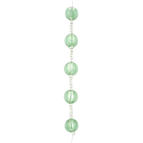 12 Pack: Green Lampwork Glass Round Beads by Bead Landing™